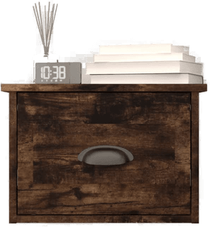 Vidaxl Veggmontert nattbord røkt eik