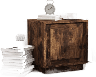 Vidaxl Nattbord røkt eik 44x35 cm