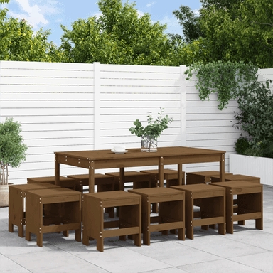 Vidaxl Utendørs spisestue 13 deler