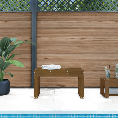 Vidaxl Hagebenk honningbrun 80x38 cm