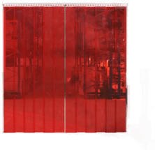 Vidaxl Dørgardin rød 300 mm