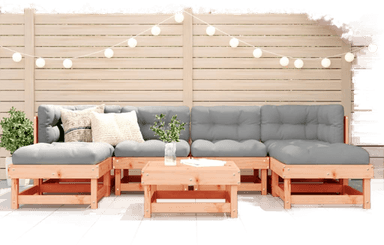 Vidaxl Utendørs spisestue 7 deler