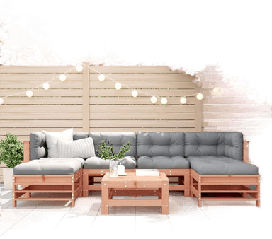 Vidaxl Utendørs spisestue 7 deler