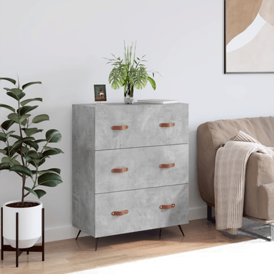 Vidaxl Kommode betonggrå 69,5x34x90 cm