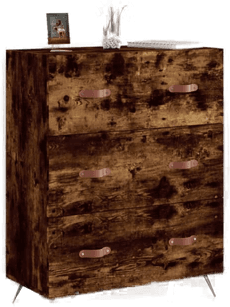 Vidaxl Kommode røkt eik 69,5x34x90 cm