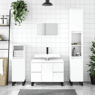 Vidaxl Baderomsskap hvit 30x30x100 cm