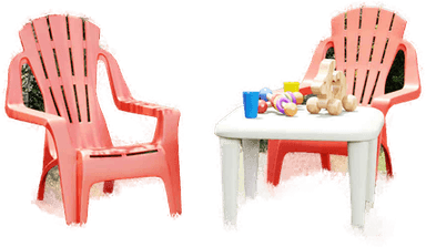 Vidaxl Hagestoler for barn rød 37x34x44 cm