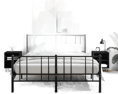 Vidaxl Nattbord 2 stk svart 40x30 cm