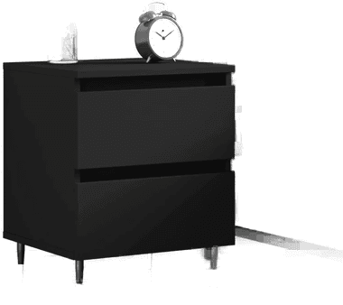 Vidaxl Nattbord svart 40x35 cm