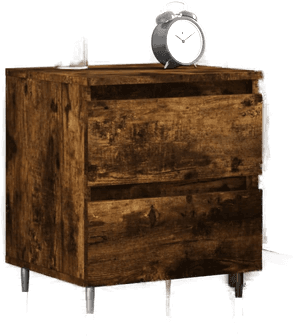 Vidaxl Nattbord røkt eik 40x35 cm