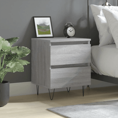 Vidaxl Nattbord grå sonoma 40x35 cm
