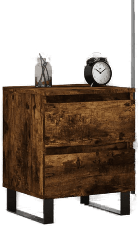 Vidaxl Nattbord røkt eik 40x35 cm