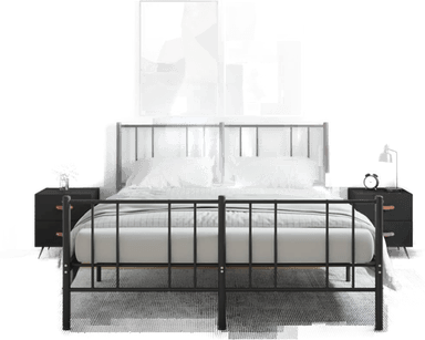 Vidaxl Nattbord 2 stk svart 40x35 cm