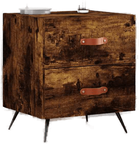 Vidaxl Nattbord røkt eik 40x35 cm