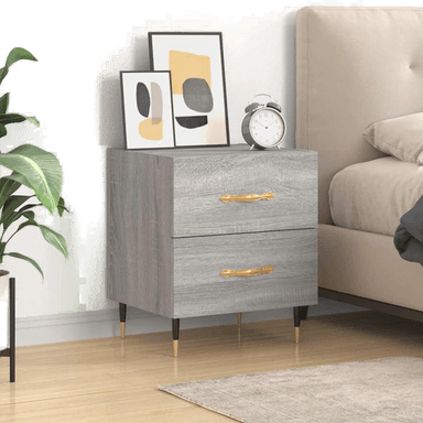 Vidaxl Nattbord grå sonoma 40x35 cm