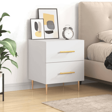 Vidaxl Nattbord hvit 40x35 cm