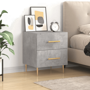 Vidaxl Nattbord betonggrå 40x35 cm