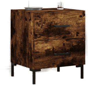 Vidaxl Nattbord røkt eik 40x35 cm