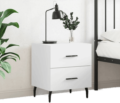 Vidaxl Nattbord hvit 40x35 cm