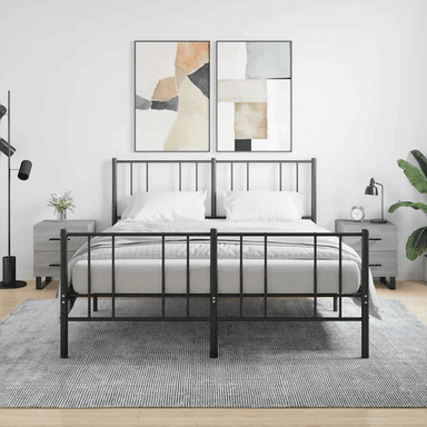 Vidaxl Nattbord 2 stk grå 40x35 cm