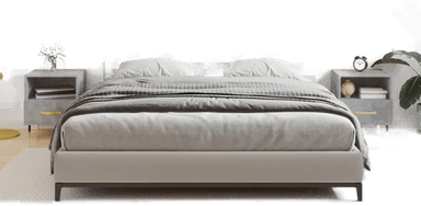 Vidaxl Nattbord 2 stk betonggrå 40x35 cm