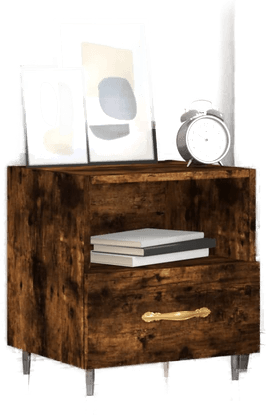 Vidaxl Nattbord røkt eik 40x35 cm