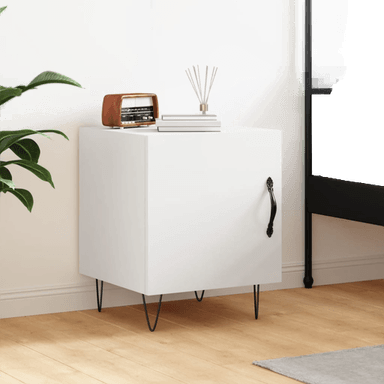 Vidaxl Nattbord hvit 40x40 cm