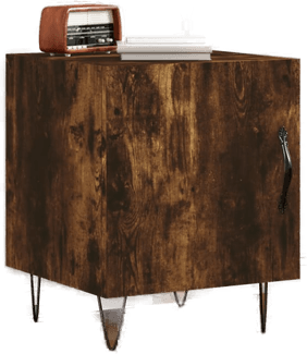 Vidaxl Nattbord røkt eik 40x40 cm