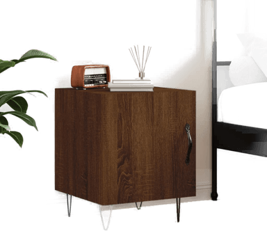 Vidaxl Nattbord brun eik 40x40 cm