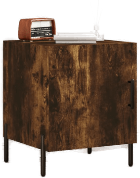 Vidaxl Nattbord røkt eik 40x40 cm