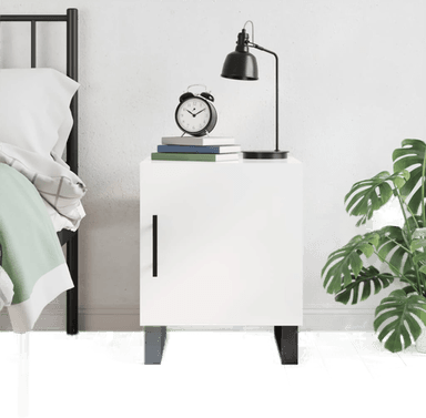 Vidaxl Nattbord høyglans hvit 40x40 cm