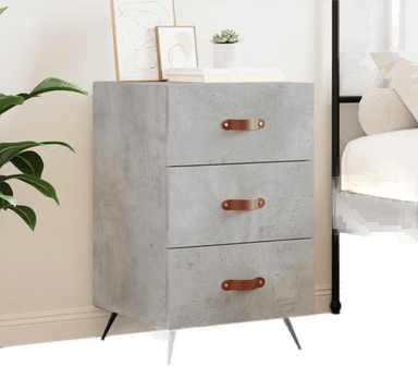 Vidaxl Nattbord betonggrå 40x40 cm