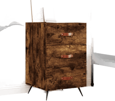 Vidaxl Nattbord røkt eik 40x40 cm