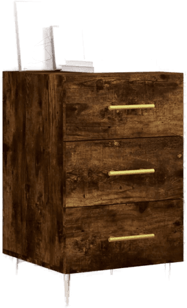 Vidaxl Nattbord røkt eik 40x40 cm