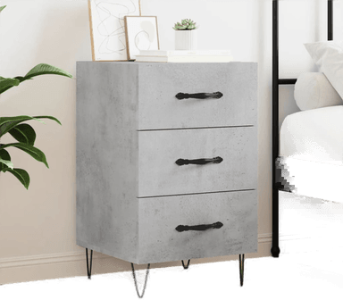 Vidaxl Nattbord betonggrå 40x40 cm