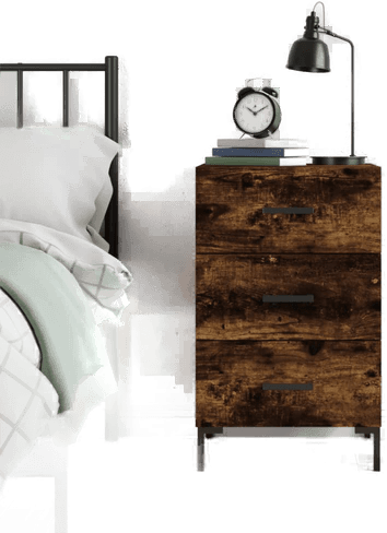 Vidaxl Nattbord røkt eik 40x40 cm