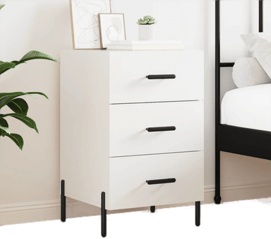 Vidaxl Nattbord hvit 40x40x66 cm