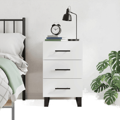 Vidaxl Nattbord hvit 40x40 cm