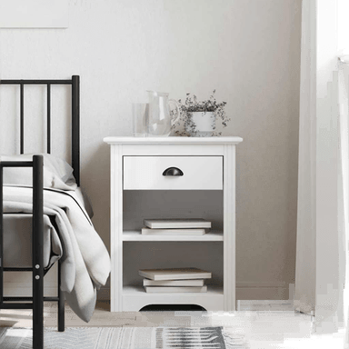 Vidaxl Nattbord BODO hvit 53x38,5x67 cm