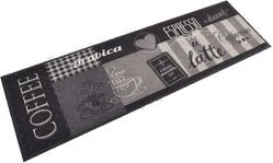 Vidaxl Kjøkkenteppe 45x150 cm svart