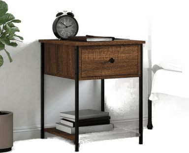 Vidaxl Nattbord brun eik 44x45 cm