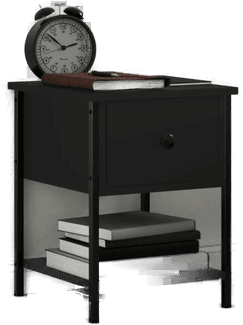 Vidaxl Nattbord svart 34x35,5 cm