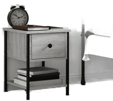 Vidaxl Nattbord grå sonoma 34x35,5 cm