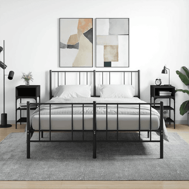 Vidaxl Nattbord 2 stk svart 35x34,5x70 cm