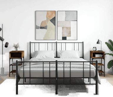 Vidaxl Nattbord 2 stk røkt eik