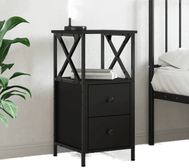 Vidaxl Nattbord svart 34x35,5x70 cm