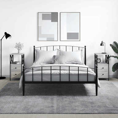 Vidaxl Nattbord 2 stk grå 34x35,5x70 cm