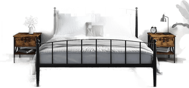 Vidaxl Nattbord 2 stk røkt eik