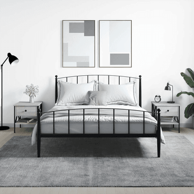 Vidaxl Nattbord 2 stk grå 40x42x45 cm