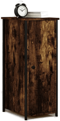 Vidaxl Nattbord røkt eik 32x42x80 cm